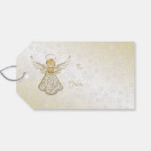 Christmas Angel of Grace金ゴールド/ホワイト「宛先:自:」 ギフトタグ (裏面横)