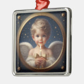 Christmas Angel Ornament with Candle メタルオーナメント (左)