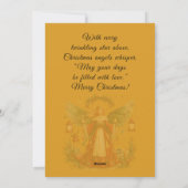 Christmas Angel personalized Holiday flat card シーズンカード (裏面)
