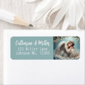 Christmas Angel Return Address ラベル (インサイチュ)