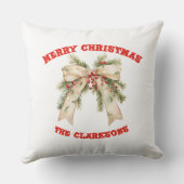 Christmas Angel with Family Name クッション (裏面)