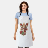 Christmas Angel with Golden Stars エプロン (着用した状態)