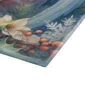 Christmas Angel with Lamb in Winter Peace カッティングボード (角)