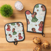 Christmas Angels 鍋つかみ&鍋敷きセット (トップダウン)