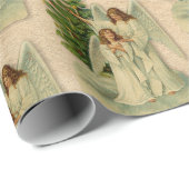 Christmas Angels Antique Victorian Parchment Tree ラッピングペーパー (ロールコーナー)