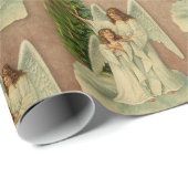 Christmas Angels Antique Victorian Parchment Tree ラッピングペーパー (ロールコーナー)