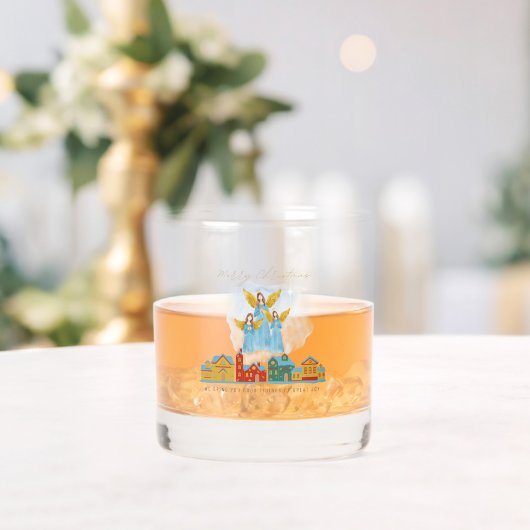 Christmas Angels Bring Joy and Tidings Home Decor! ウイスキーグラス (インサイチュ (ウェディング))