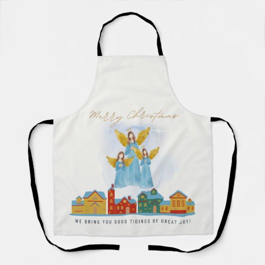 Christmas Angels Bring Joy and Tidings Home Decor! エプロン (正面)