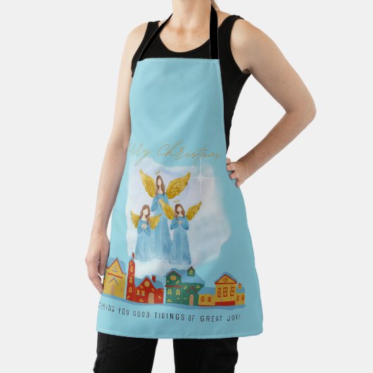 Christmas Angels Bring Joy and Tidings Home Decor! エプロン (インサイチュ)