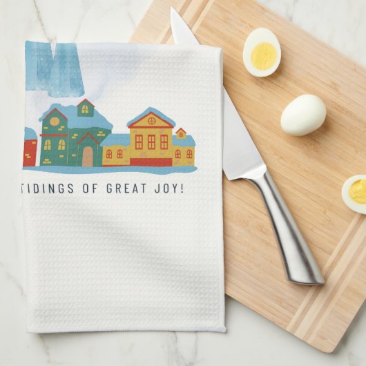 Christmas Angels Bring Joy and Tidings Home Decor! キッチンタオル (四つ折り)