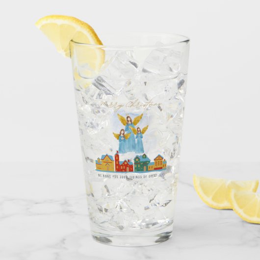 Christmas Angels Bring Joy and Tidings Home Decor! タンブラーグラス (アイス正面)