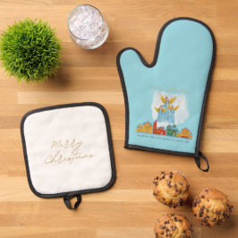 Christmas Angels Bring Joy and Tidings Home Decor! 鍋つかみ&鍋敷きセット