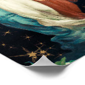 Christmas angels, stars, women, the moon  holiday ポスター (角)