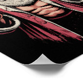 Christmas Angry Santa Middle Finger Sarcastic Xmas ポスター (角)