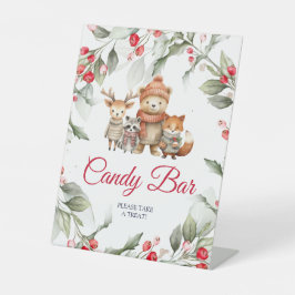 Christmas Animals Baby Shower Candy Bar Sign 台座サイン
