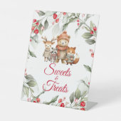  Christmas Animals Shower Sweets & Treats Sign 台座サイン (正面)