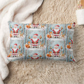 Christmas Animals Throw Pillow ランバークッション (ブランケット)