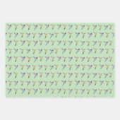 Christmas Anna'sHummingbird ラッピングペーパーシート (正面3)