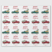 Christmas Antique Pickup Truck Xmas Tree Custom ラッピングペーパー (フラット)