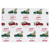 Christmas Antique Pickup Truck Xmas Tree Custom ラージペーパーバッグ (裏面)