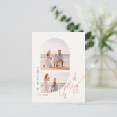 Christmas Arch Geometric Photo Holiday Postcard シーズンポストカード (スタンド正面)