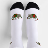Christmas Armadillo Crew Socks ソックス (上部)