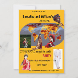 Christmas Around The World Party Invitation 招待状