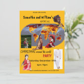 Christmas Around The World Party Invitation 招待状 (スタンド正面)