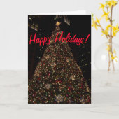 Christmas at Daley Plaza Chicago "Happy Holidays" カード (黄色い花)