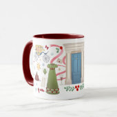 Christmas at Randalls Mug （マルーン） マグカップ (正面左)