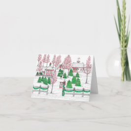 Christmas at Sunny Hill Farm Greeting Card サンキューカード