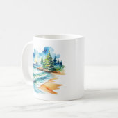 Christmas at the Beach Personalized Mug コーヒーマグカップ (正面左)