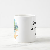 Christmas at the Beach Personalized Mug コーヒーマグカップ (中央)