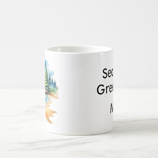Christmas at the Beach Personalized Mug コーヒーマグカップ (中央)