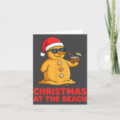 Christmas At The Beach Shirt Funny Sandman Trocal  カード (正面)