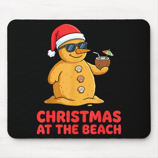 Christmas At The Beach Shirt Funny Sandman Trocal  マウスパッド (正面)