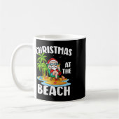 Christmas At The Beach Summer Santa Christmas In J コーヒーマグカップ (左)