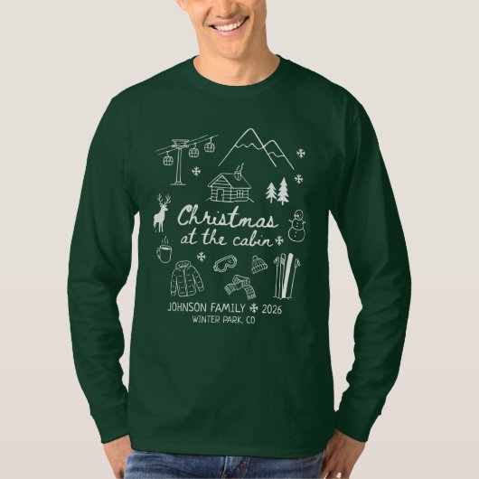 Christmas at the Cabin Group Matching Family Tシャツ (正面)