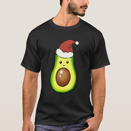 Christmas Avocado Tree Lights Food  Xmas Vegan Tシャツ (正面)
