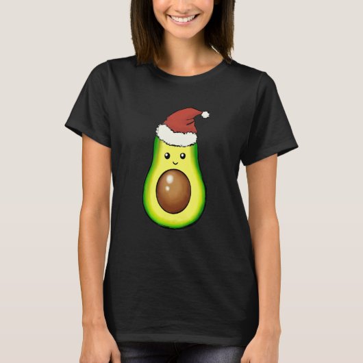 Christmas Avocado Tree Lights Food  Xmas Vegan Tシャツ (正面)