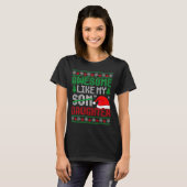 Christmas Awesome Like My Daughter Santa Hat Ugly  Tシャツ (正面フル)