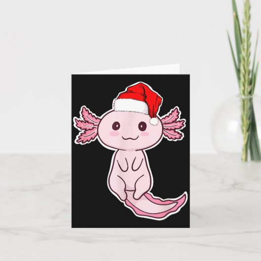 Christmas Axolotl  カード (正面)