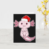 Christmas Axolotl  カード (黄色い花)