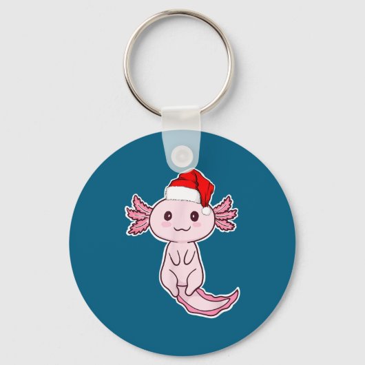 Christmas Axolotl  キーホルダー (正面)