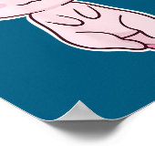 Christmas Axolotl  ポスター (角)