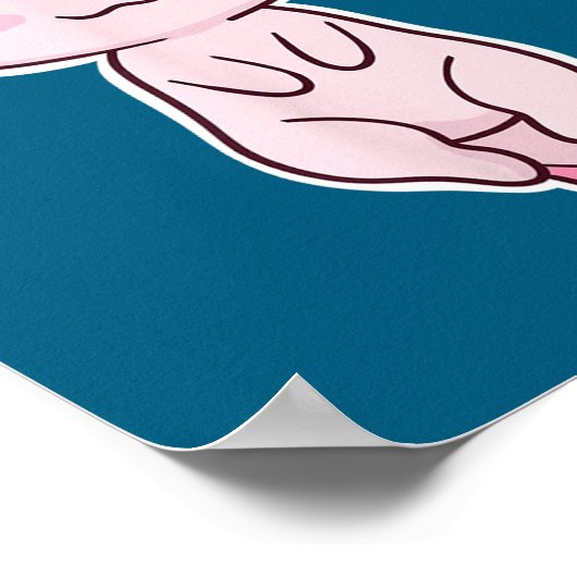 Christmas Axolotl  ポスター (角)