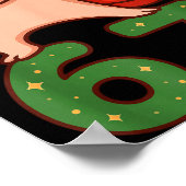 Christmas Axolotl Dabbing 67 Meme Six Seven Funny  ポスター (角)