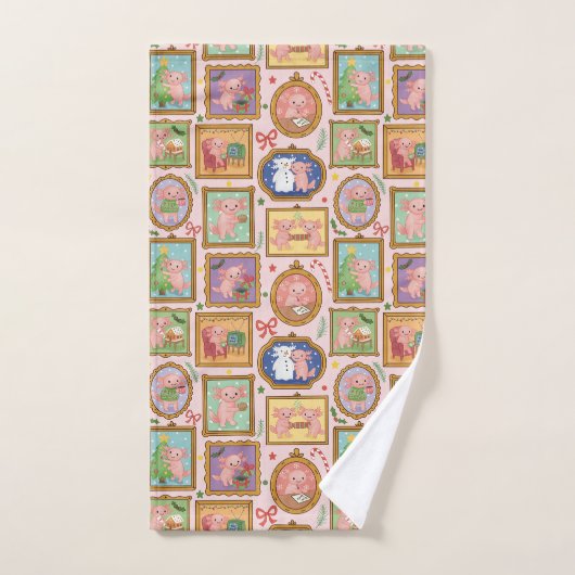 Christmas axolotl hand towel  ハンドタオル (ハンドタオル)