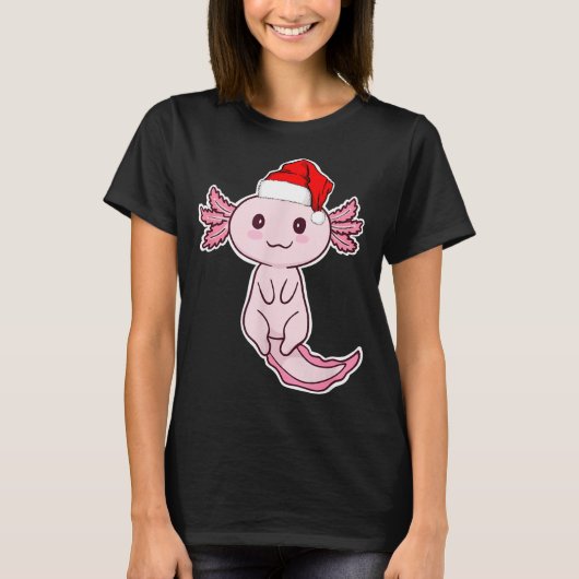 Christmas Axolotl  Tシャツ (正面)