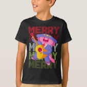 Christmas Axolotl Ugly Sweater Funny Christmas Sno Tシャツ (正面)